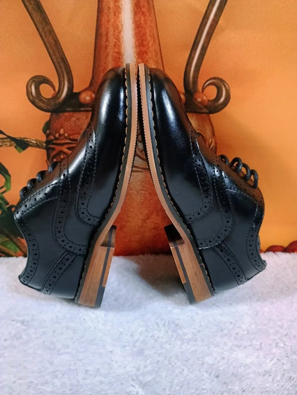 NWT Kids Bruno Marc Sz 10 Black Prince-K2 Wingtip Oxford Dress Shoes
